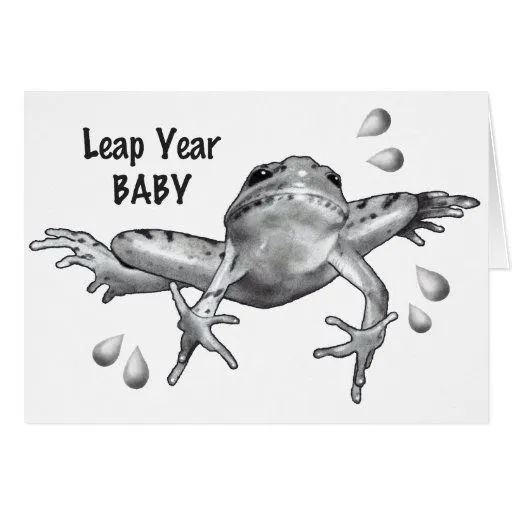 Bebé del año bisiesto: Salto de la rana en lápiz Felicitación de ... Bebé del año bisiesto: Salto de la rana en lápiz Felicitación de ...