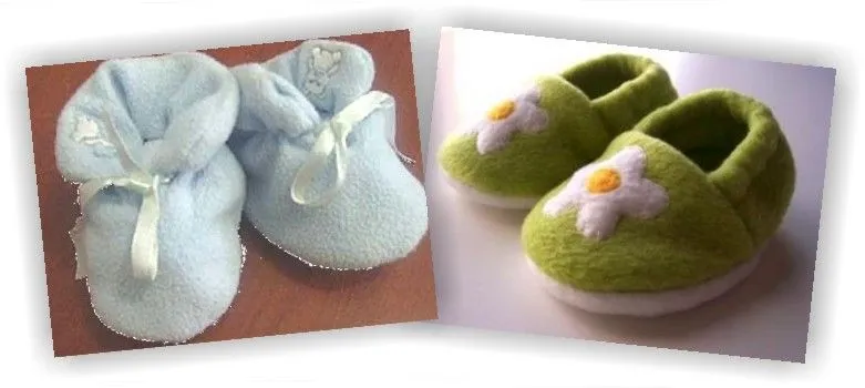 Molde para hacer zapatitos de polar para beb Imagui