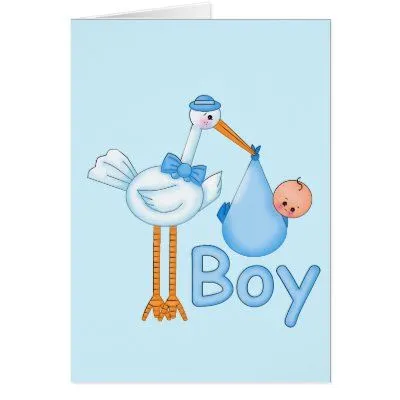 Bebé con la cigüeña por babyworld