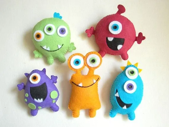 Bebé cuna móvil Monster mobile Alien móvil fieltro por Feltnjoy