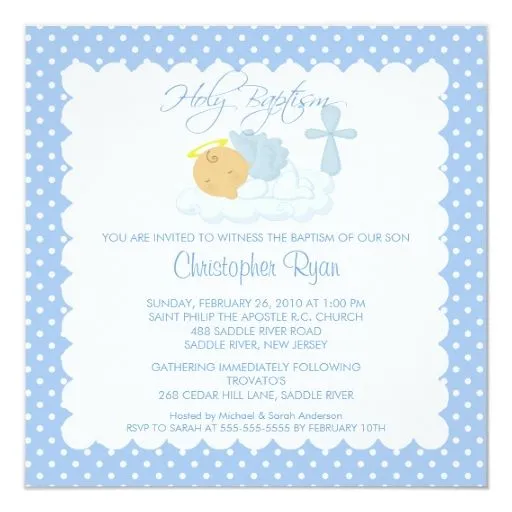 Bebé dulce y bautismo santo cruzado Inviation Invitación 5.25" X ... Bebé dulce y bautismo santo cruzado Inviation Invitación 5.25" X ...