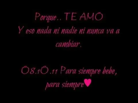 Para ti bebe, felices 10 meses juntos♥ - YouTube