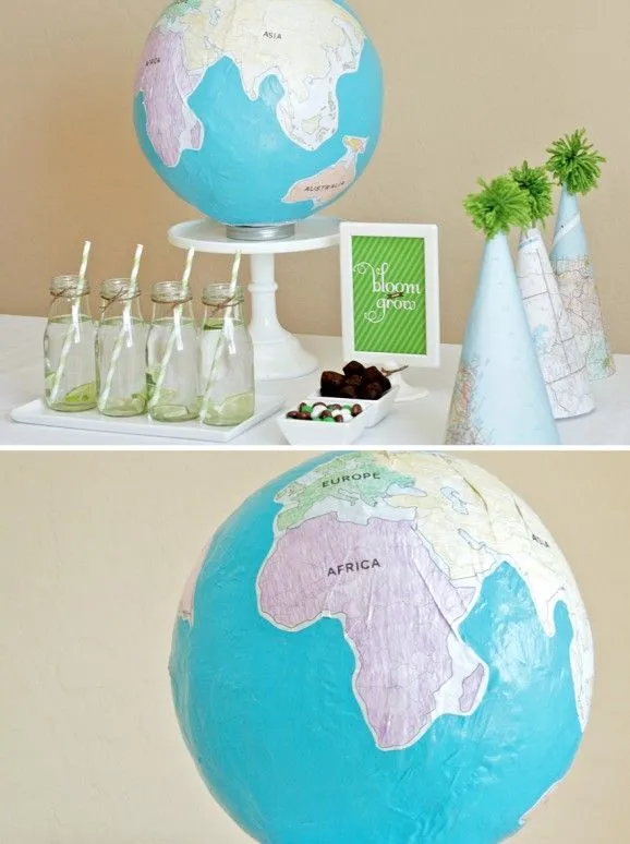 El bebé entre flores: Cómo hacer un globo terraqueo / How to make ... El bebé entre flores: Cómo hacer un globo terraqueo / How to make ...