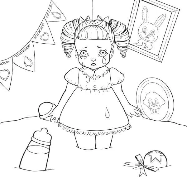 Bebé Llorando para colorear, imprimir e dibujar –ColoringOnly.Com