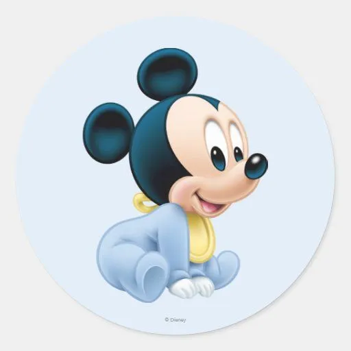 Bebé Mickey Mouse 2 Etiquetas Redondas | Zazzle Bebé Mickey Mouse 2 Etiquetas Redondas | Zazzle