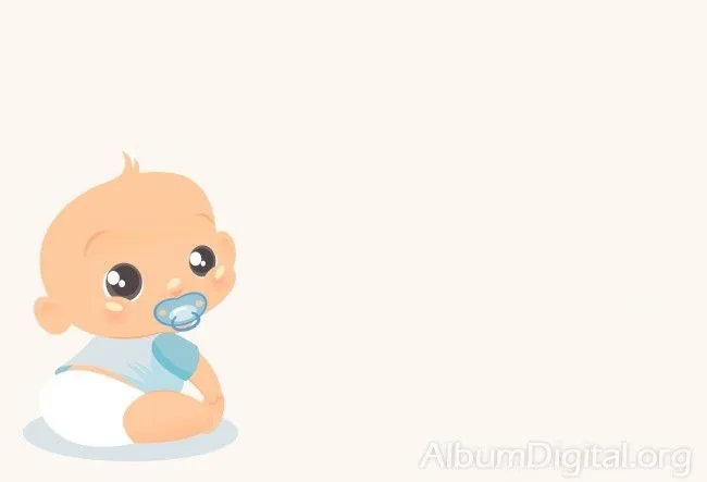 Bebé niño con chupete. Fondo para álbum digital clássic Bebé niño con chupete. Fondo para álbum digital clássic