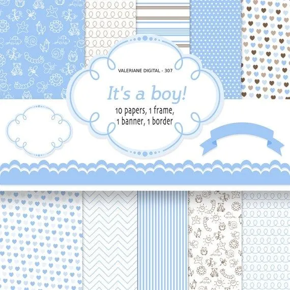 Bebé niño papel digital fondos papel descarga por ValerianeDigital Bebé niño papel digital fondos papel descarga por ValerianeDigital