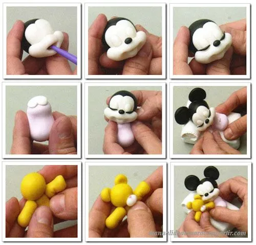 Como hacer un Minnie Mouse en porcelana fría paso a paso - Imagui Como hacer un Minnie Mouse en porcelana fría paso a paso - Imagui