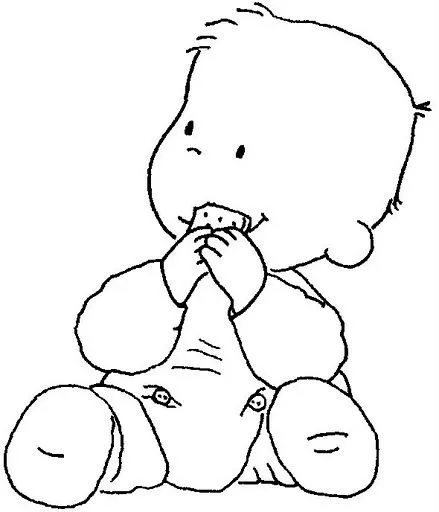 Bebés para colorear baby shower - Imagui