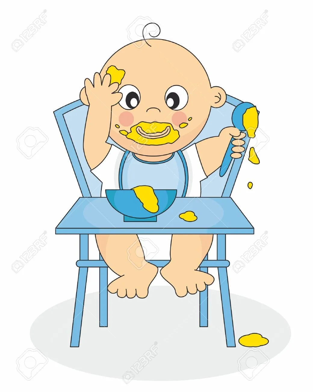 Bebés comiendo en caricaturas - Imagui