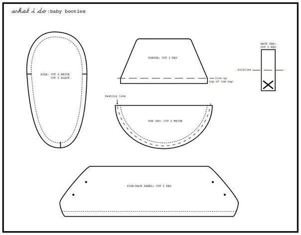 Como hacer zapatos de bebé de fieltro con patrones