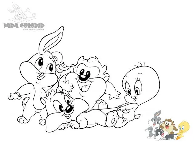 Looney tunes bebés taz para colorear - Imagui