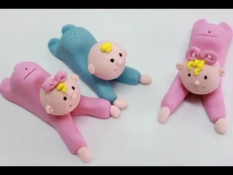 Cómo hacer bebes modelados en fondant o masa elástica. How to make ...