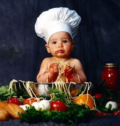 Bebés : niños comiendo