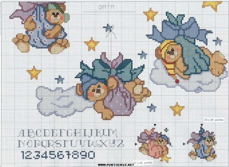 Punto de cruz para bebes | Punto de cruz - Colección de patrones ...