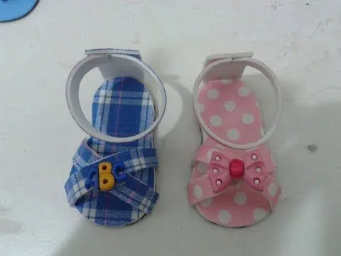 como fazer lembrancinha para nascimento ou chá de bebê,Sandalia em ... como fazer lembrancinha para nascimento ou chá de bebê,Sandalia em ...