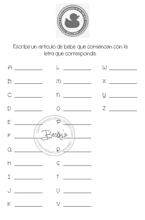 Beck's Crafts&Stuffs: Los Mejores Juegos Para Baby Shower Beck's Crafts&Stuffs: Los Mejores Juegos Para Baby Shower