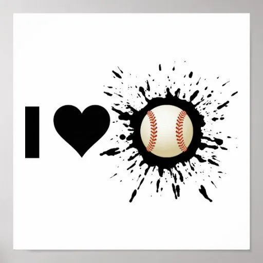 Béisbol del amor del explosivo I Posters | Zazzle Béisbol del amor del explosivo I Posters | Zazzle