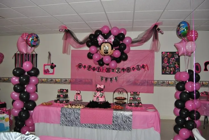 Lexi's Minnie Mouse Pink/Zebra Party | Zebra Party | Pinterest