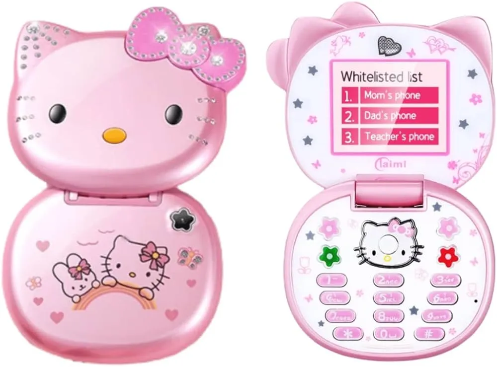 Bella Sun Hello Kitty Flip - Teléfono celular con diseño de dibujos  animados desbloqueados para niños japoneses, K688+ : Amazon.com.mx:  Electrónicos