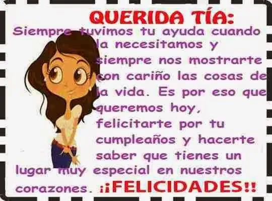 Bellas frases de feliz cumpleaños para una tía ~ Frases de cumpleaños