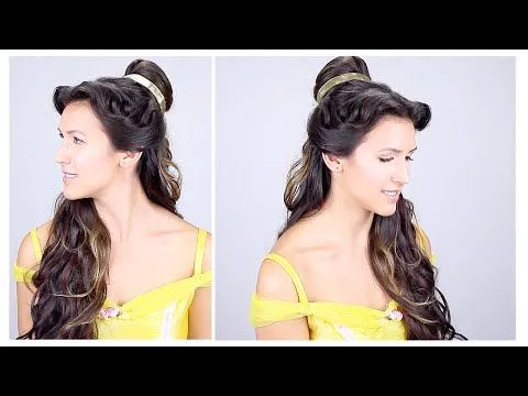 Belle Disney Princess Hair Tutorial - YouTube