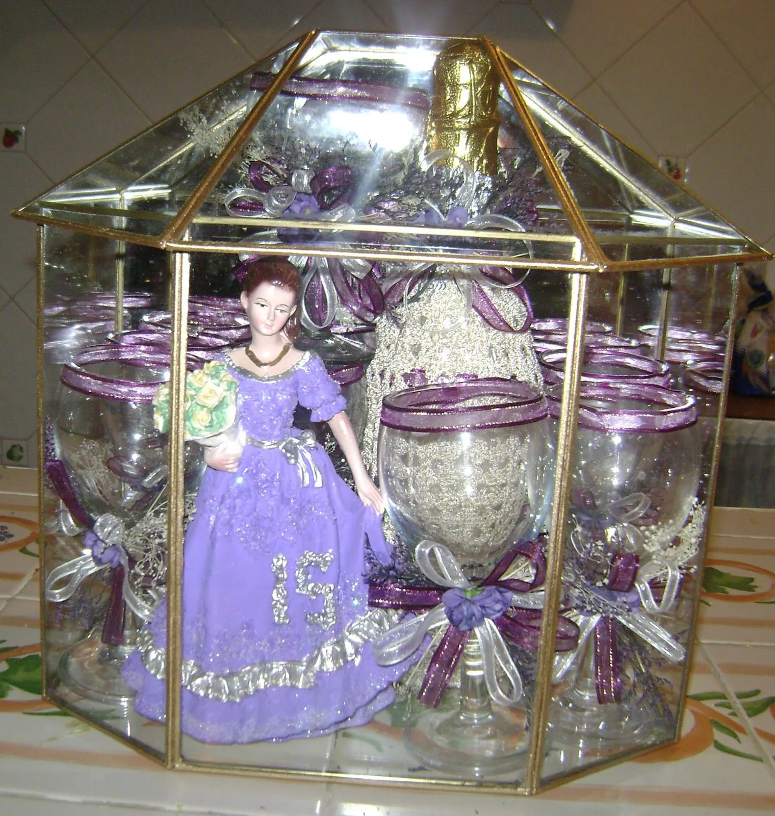 La Belleza Esta En Todo: ❤ Decoración De Copas Para XV Años La Belleza Esta En Todo: ❤ Decoración De Copas Para XV Años
