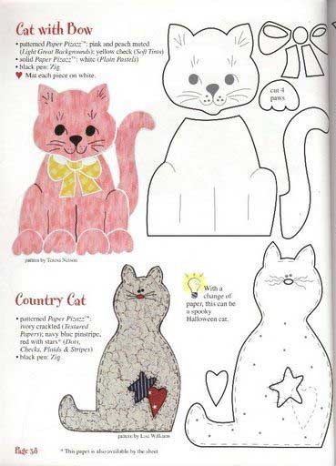 BELLO TOQUE - ARTESANATO: MOLDES APLIQUÉ - VAQUINHA E GATO BELLO TOQUE - ARTESANATO: MOLDES APLIQUÉ - VAQUINHA E GATO