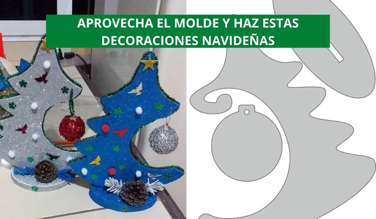 BELLOS ARBOLITOS DE NAVIDAD QUE PUEDES HACER TÚ CON ESTE MOLDE - Manualidades eli BELLOS ARBOLITOS DE NAVIDAD QUE PUEDES HACER TÚ CON ESTE MOLDE - Manualidades eli