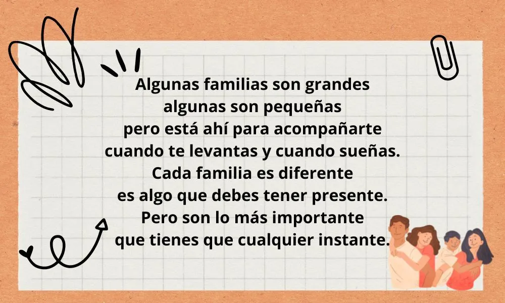 Bellos poemas para niños sobre la familia