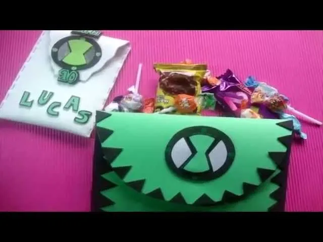 Ben 10-cartuchera con golosinas para cumpleaños - YouTube Ben 10-cartuchera con golosinas para cumpleaños - YouTube