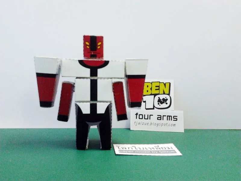 Ben 10 - Four Arms Paper Toy ~ Paperkraft.net - Free Papercraft, Paper Model, & Papertoy