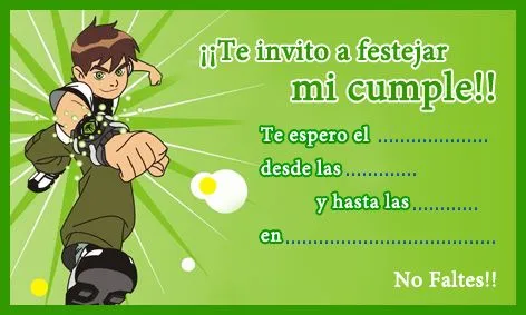 Ben-10 - Tarjetas de cumpleaños de Ben-10