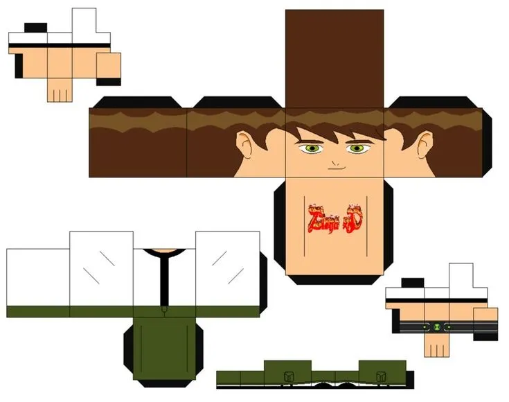 Ben tennyson | Ben 10 comics, Paper template free, Paper toys