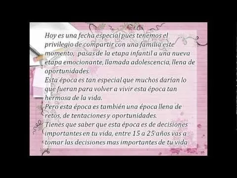 Bendiciones para la linda quinceañera.avi - YouTube