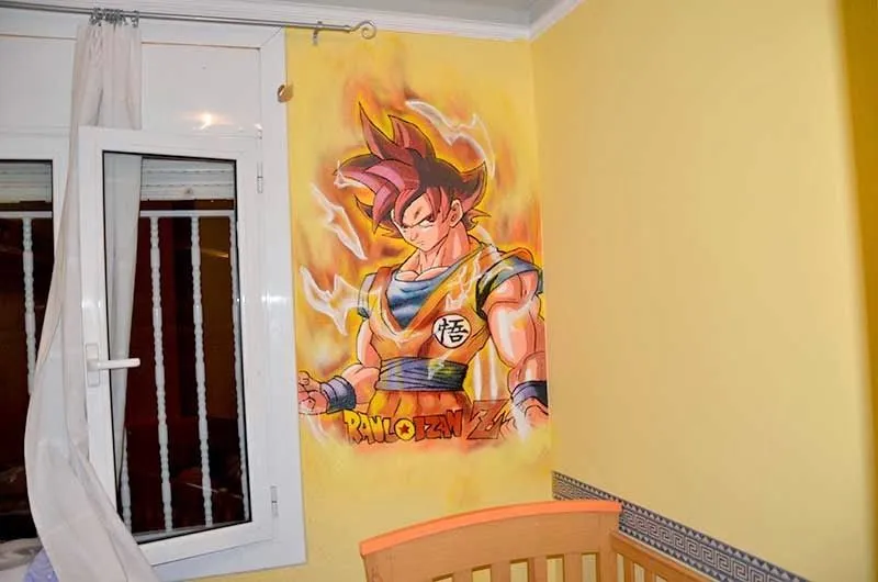Berok Graffiti mural profesional en Barcelona: Graffiti mural Goku ... Berok Graffiti mural profesional en Barcelona: Graffiti mural Goku ...