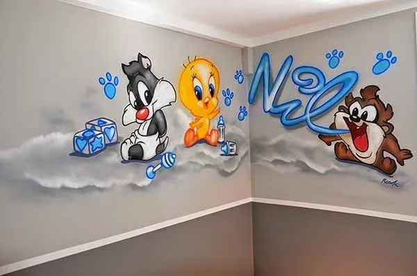 Berok Graffiti mural profesional en Barcelona: Mural infantil ...