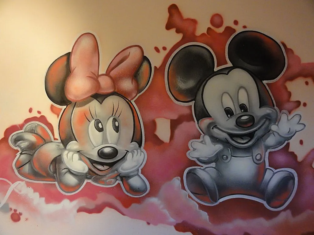 Berok Graffiti profesional: Mickey minnie bebés imagenes para niña