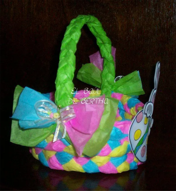 BERTHA MANUALIDADES *.:。✿: Canasta Conejito de Pascua BERTHA MANUALIDADES *.:。✿: Canasta Conejito de Pascua