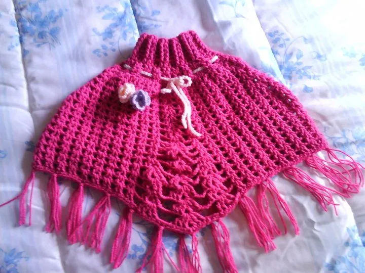 Beti Crochet !!: poncho de bebe