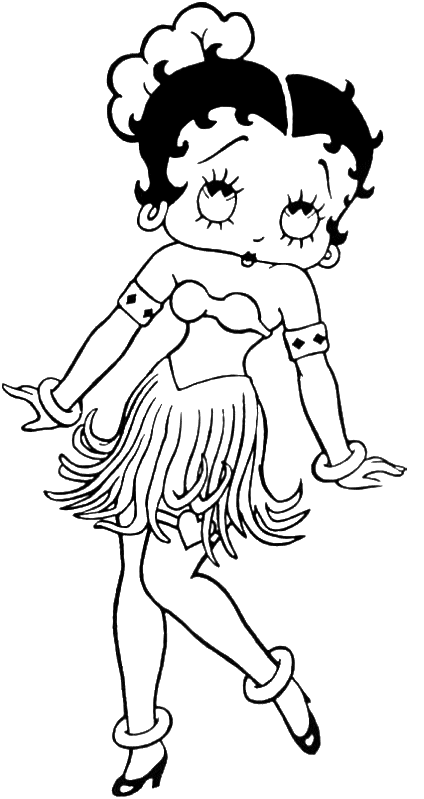 Betty Boop - Dibujos para imprimir y colorear