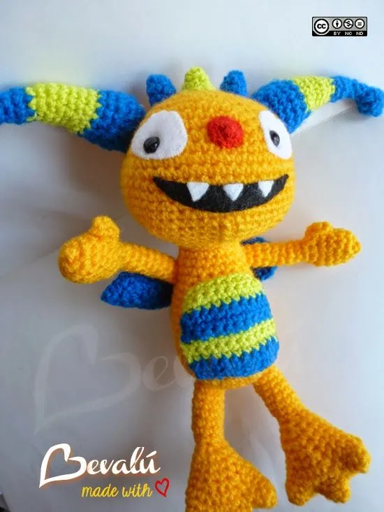 Bevalú :::::.: Henry el Monstruito Amigurumi Bevalú :::::.: Henry el Monstruito Amigurumi