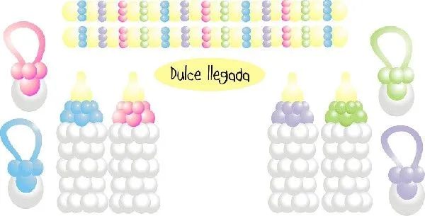 Como hacer un biberon con globos - Imagui