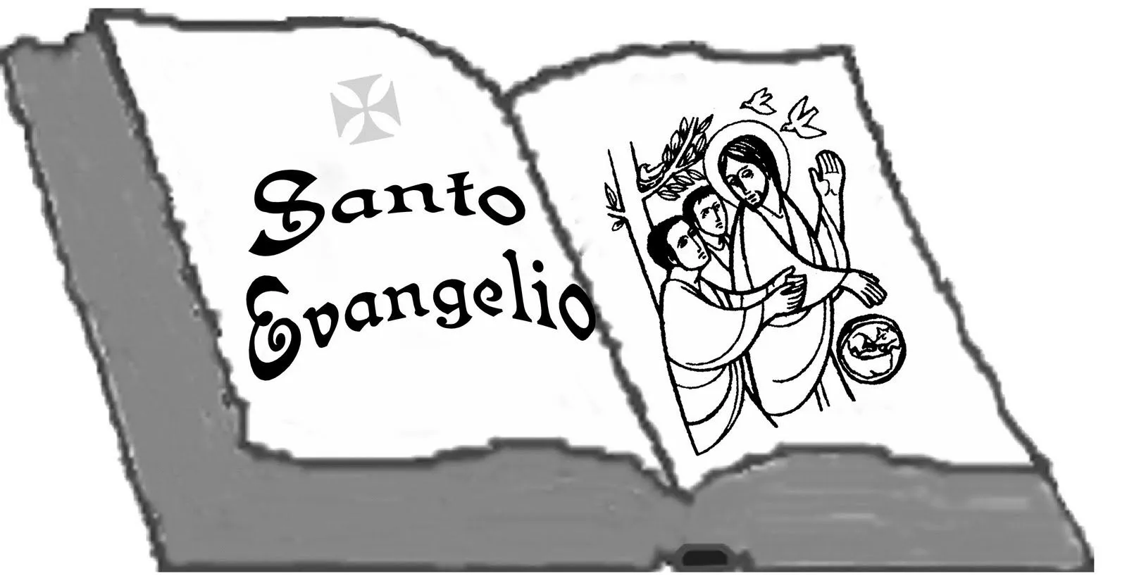 biblia abierta para colorear