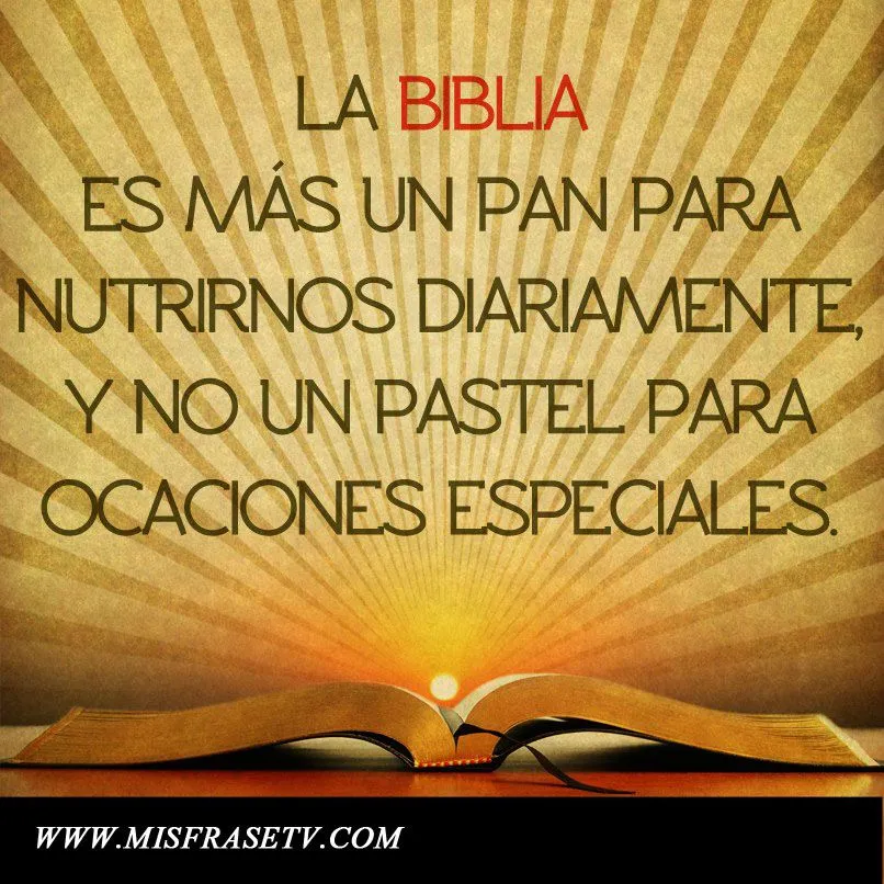 La Biblia es mas un pan para Nutrirnos Diariamente y no un pastel ... La Biblia es mas un pan para Nutrirnos Diariamente y no un pastel ...
