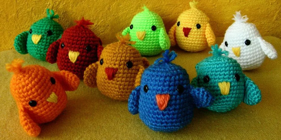 Bichus Amigurumis: Pajaritos