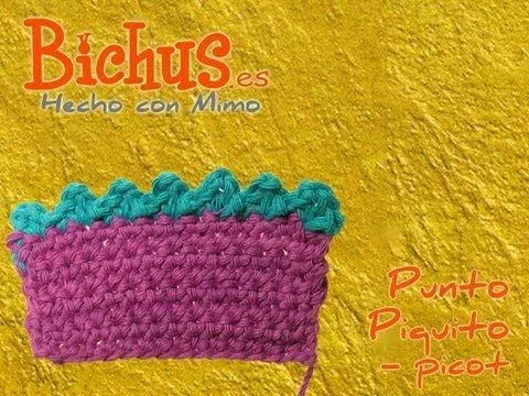 Bichus - Ganchillo Puntos Simples - Punto Picot - YouTube