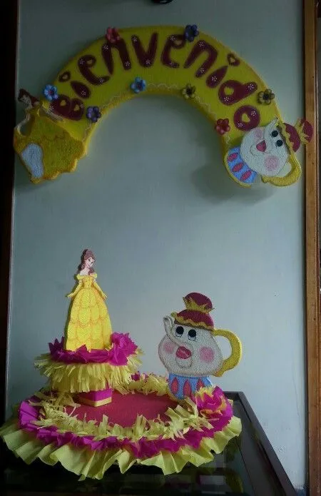 Bienvenido y chupetera de la princesa bella | decoracion de ...