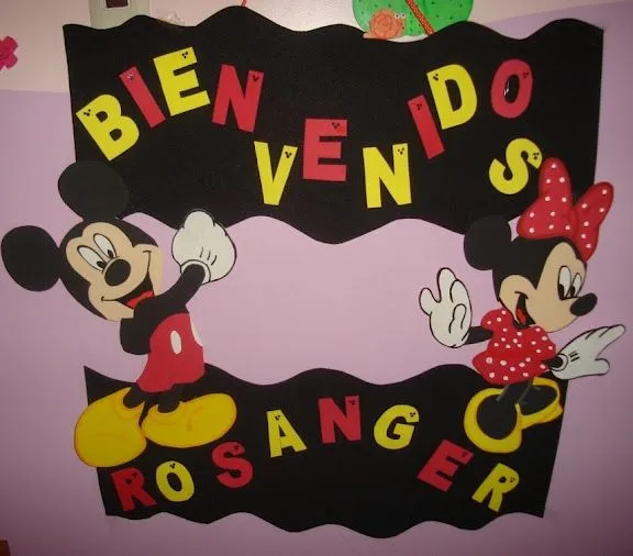 Cartel bienvenidos de Mickey Mouse - Imagui