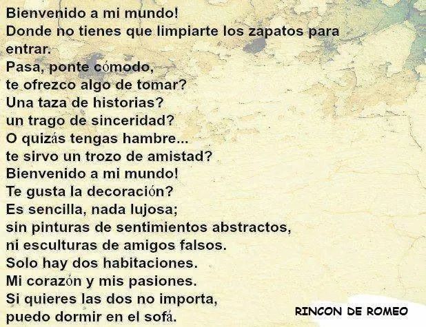 Bienvenido a mi mundo!!... | Pequeñas grandes frases y verdades ...